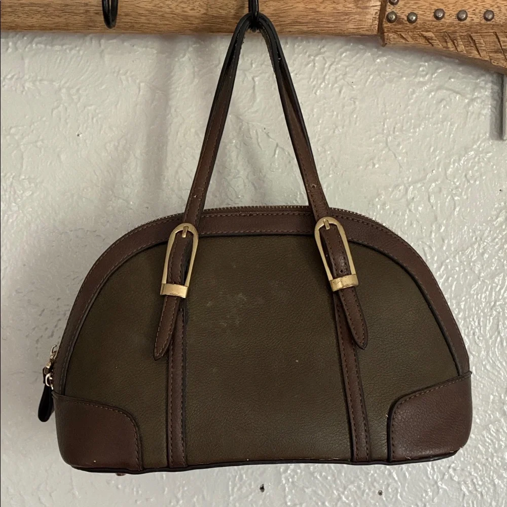 Classic Brown Dome Tote Handbag - Unbranded